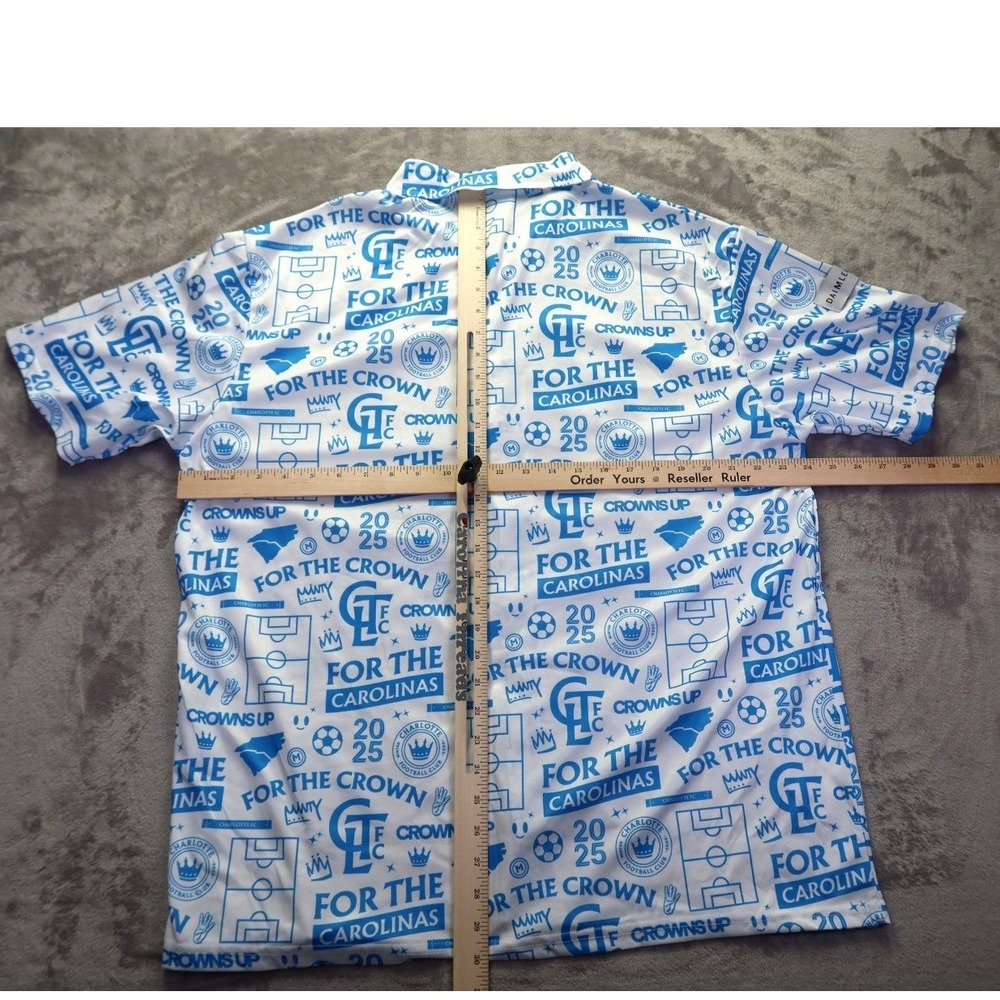 Charlotte Football‎ Club 2025 MLS Major League Soccer Button Shirt CLT Men's XL - Picture 5 of 7